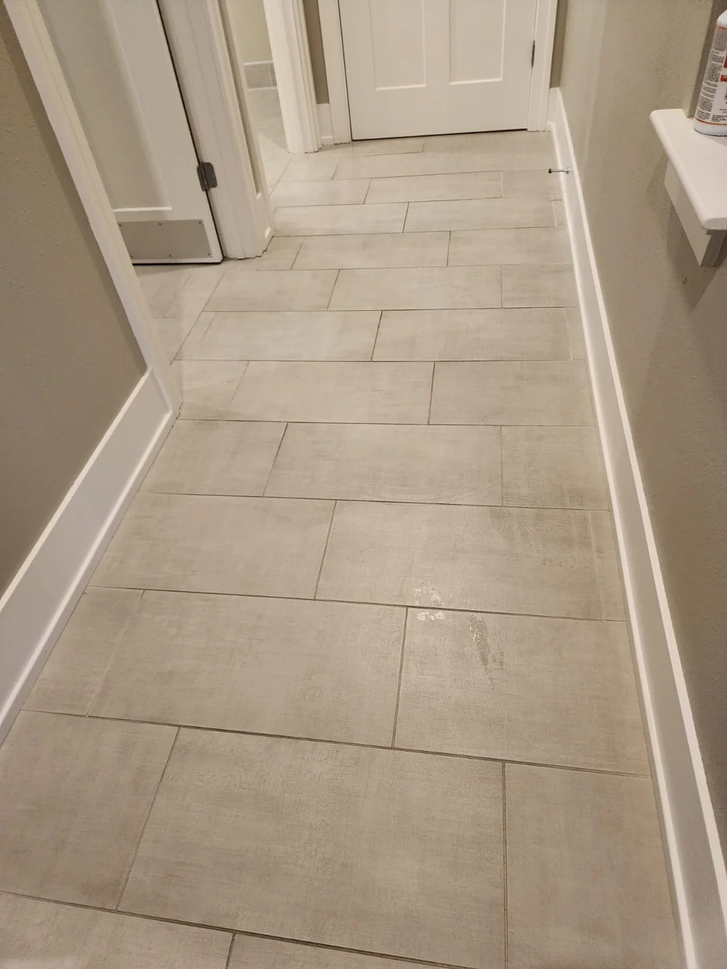 Clean tile flooring
